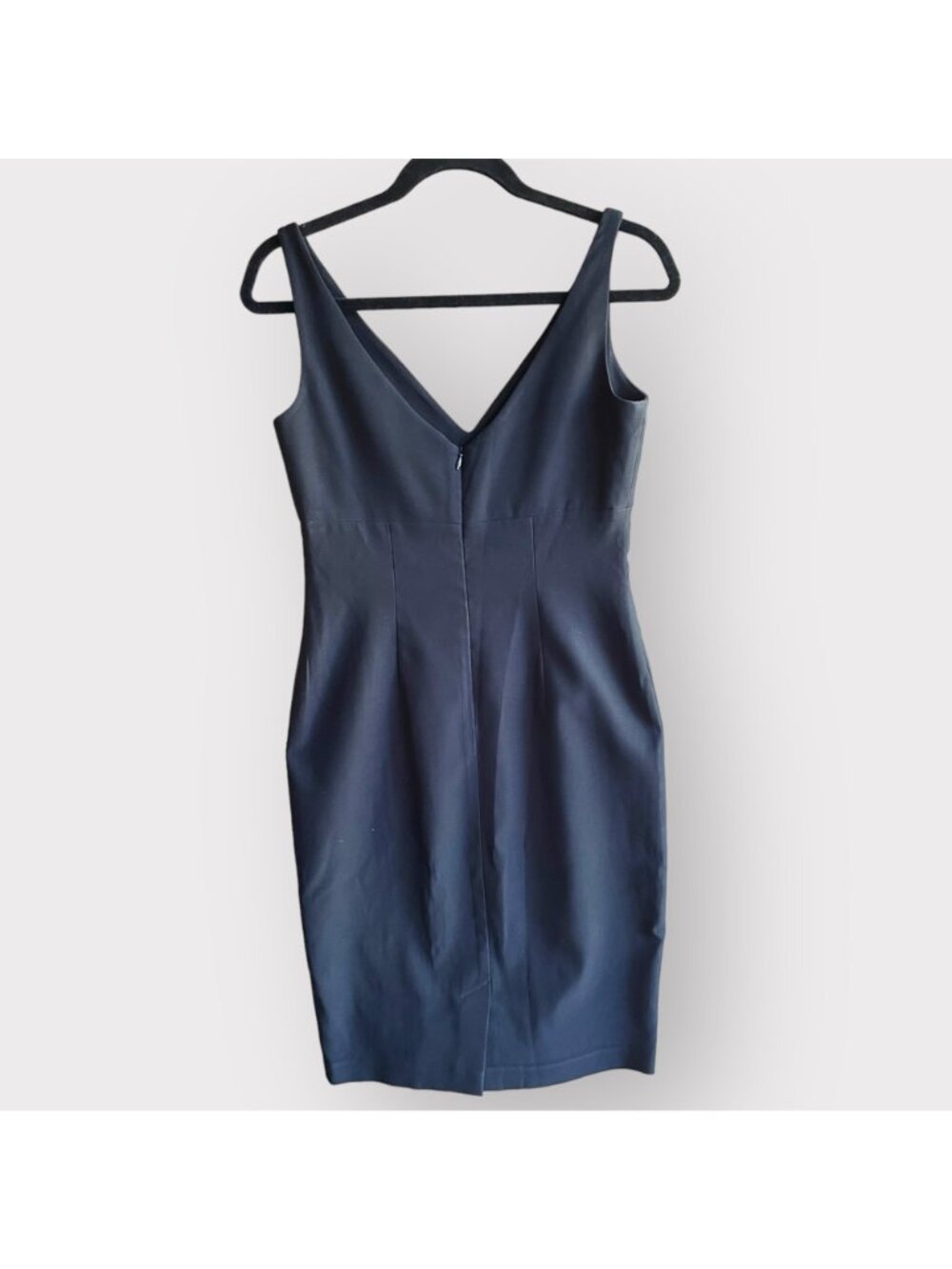 Laundry by Shelli Segal Size 8 VINTAGE Black Sleeveless V-Neck Bodycon Dress - Picture 9 of 11
